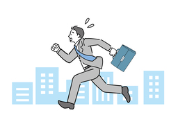 hurry upのイラスト